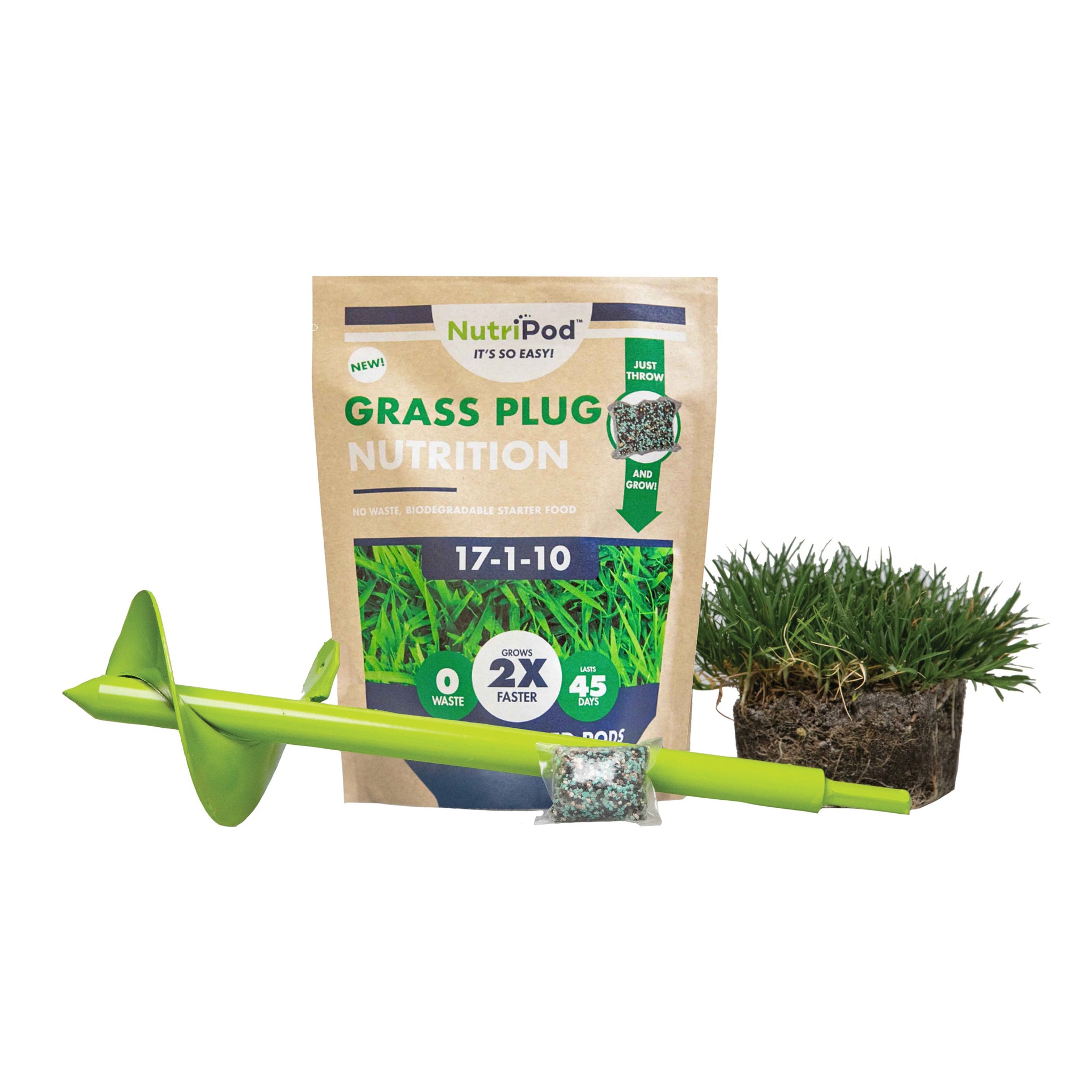 Bermuda Grass Plug - Auger & Fertilizer | SodPods®