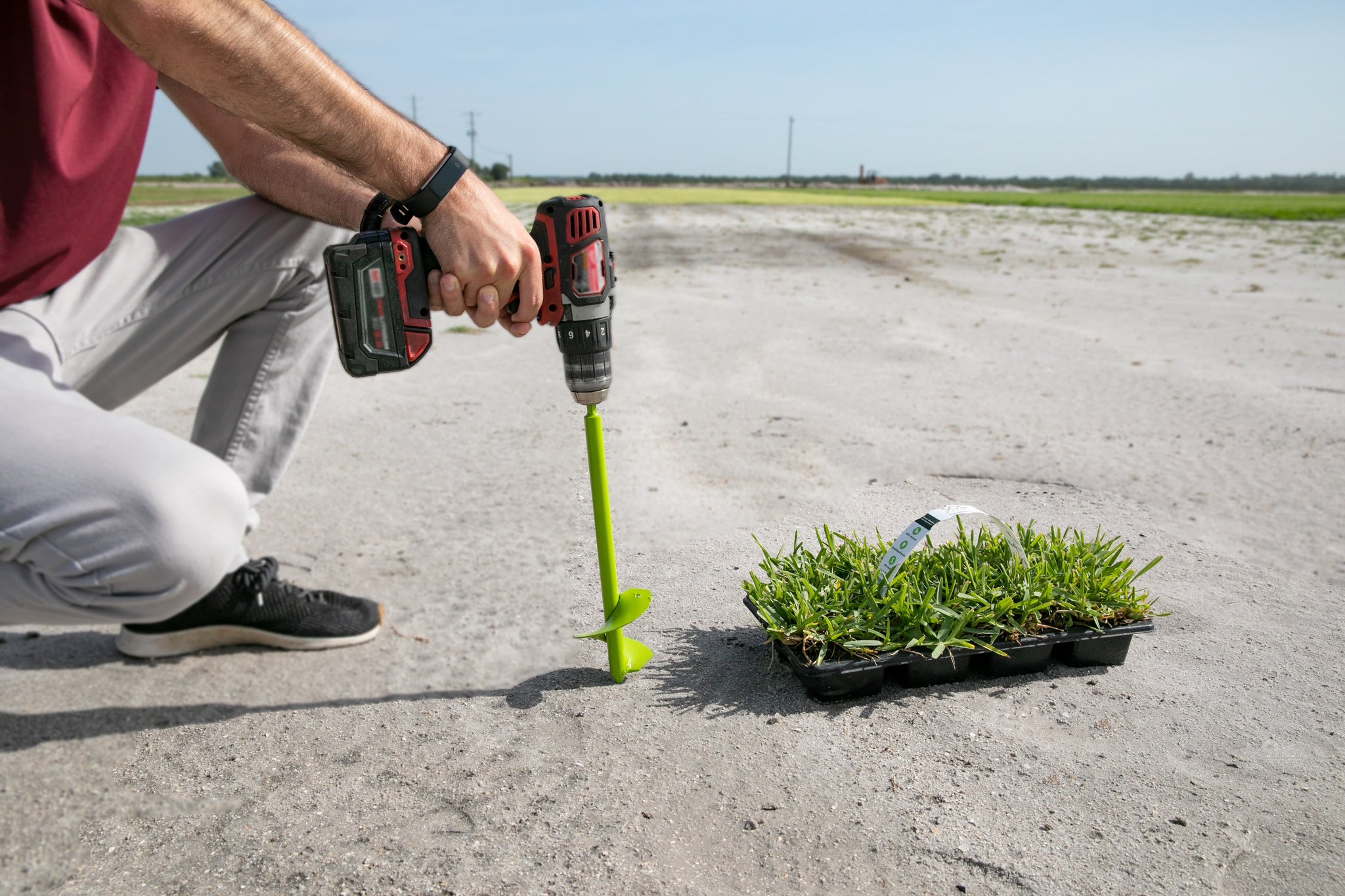 Bermuda Grass Plugs & Power Planter Auger Tool